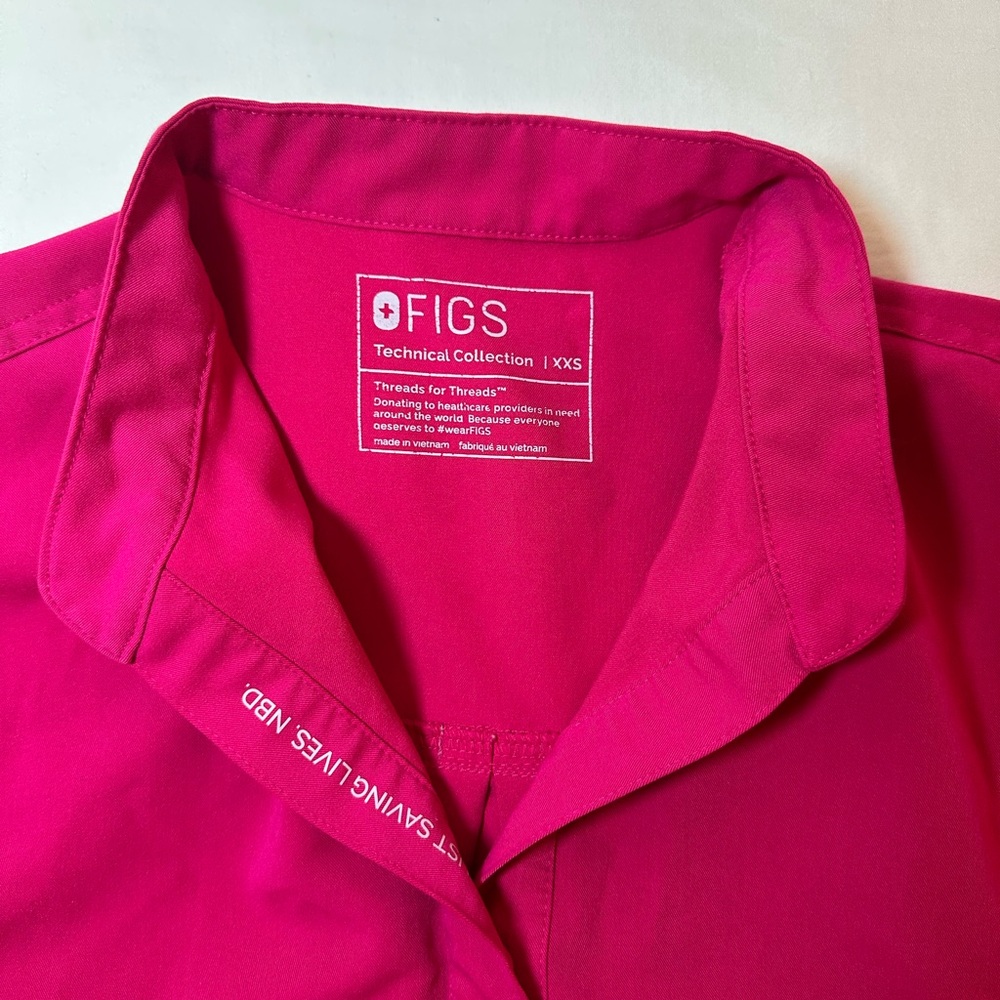 Figs Vibrant Pink Technical Scrub set